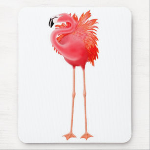 Tapis De Souris Flamant rose rose tropical Mousepad