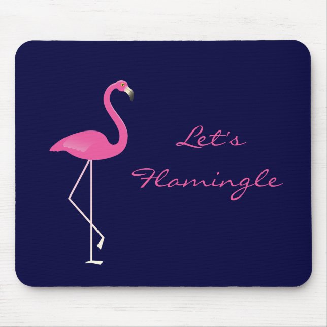 Tapis De Souris Flamingle Flamant rose Mousepad (Devant)