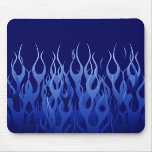Tapis De Souris Flammes Cool Blue Automotive Racing