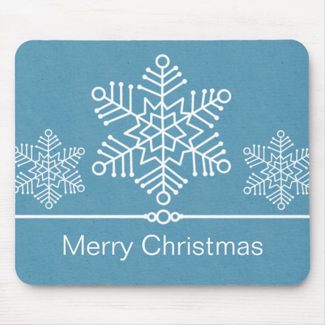 Tapis De Souris Flammes de neige délicieuses Mousepad de Noël (Devant)