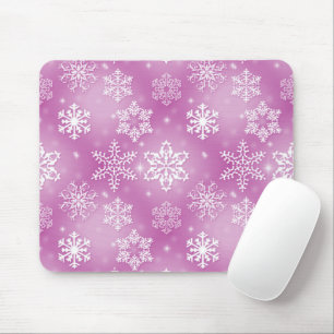 Tapis De Souris Flammes De Neige En Rose