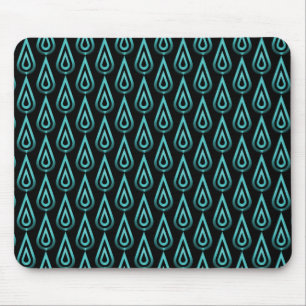 Tapis De Souris Flammes Turquoises vibrantes Mousepad