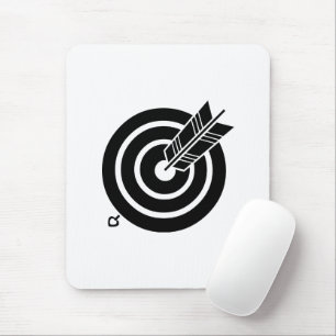 Tapis De Souris Flèche sur une cible ronde Mouse Pads