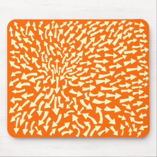 Tapis De Souris Flèches - Crème sur Orange FF6600
