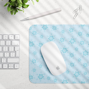 Tapis De Souris Fléchettes de neige, Bleu glacé, Fléchettes de nei