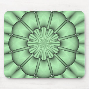 Tapis De Souris Fleur abstraite en vert pâle