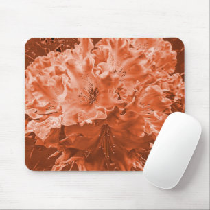 Tapis De Souris Fleur agrandie avec léger relief, saumon brun