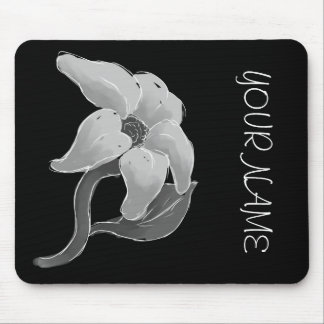 Tapis De Souris Fleur argentée
