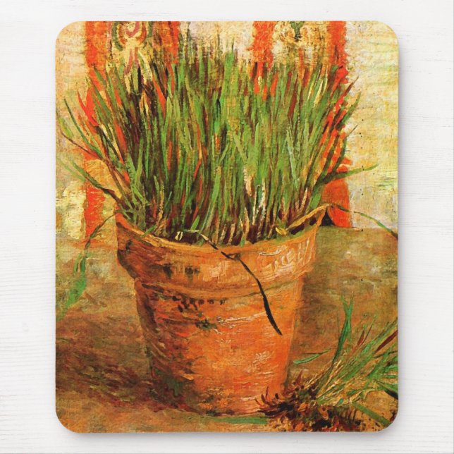 Tapis De Souris Fleur avec ciboulette (F337) Van Gogh Art (Devant)