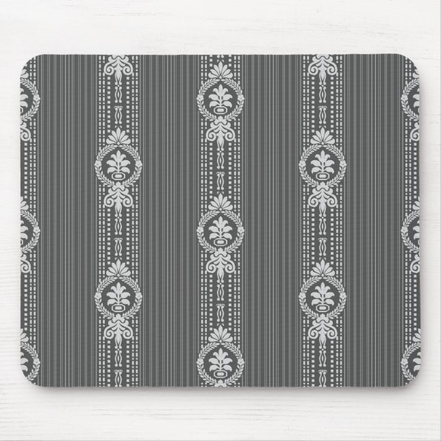 Tapis De Souris Fleur avec couronne de laurier en gris (Devant)