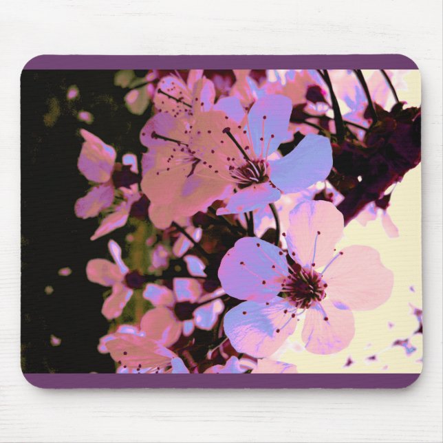 Tapis De Souris Fleur de cerisier rose (Devant)