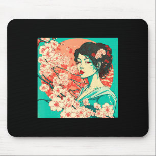 Tapis De Souris Fleur de cerisier vintage Sakura Art japonais Anim