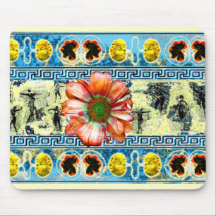 Tapis De Souris Fleur de danse ancienne et Motif Feuille