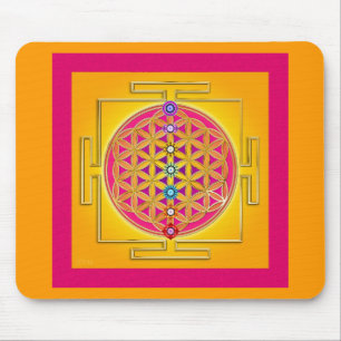 Tapis De Souris FLEUR de la VIE - Chakras Yantra