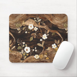 Tapis De Souris Fleur de l'Arbre Brun