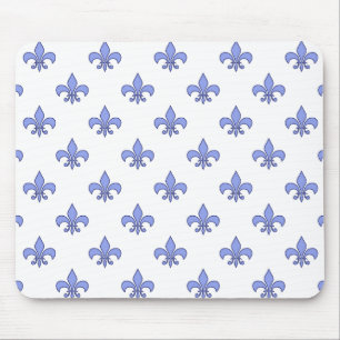 Tapis De Souris Fleur-De-lis motif bleu Mousepad