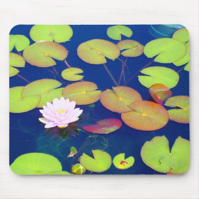 Tapis De Souris Fleur de Lotus rose flottant avec des protections (Devant)