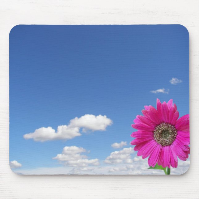 Tapis De Souris Fleur de marguerite rose (Devant)