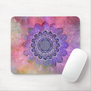 Tapis De Souris Fleur de vie - Style Vintage Galaxy Espace 1