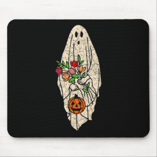 Tapis De Souris Fleur Fantôme mignonne Costume Halloween drôle Gra