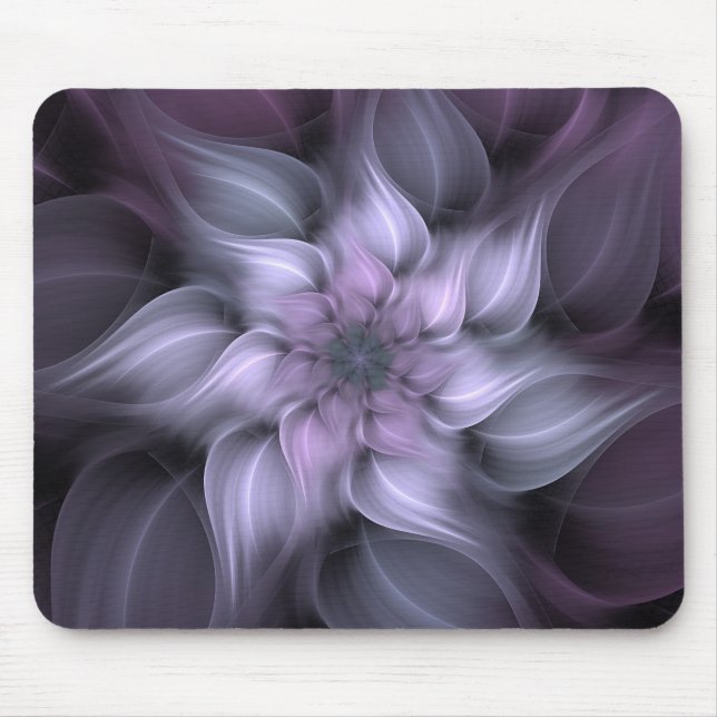 Tapis De Souris Fleur fractale violette (Devant)
