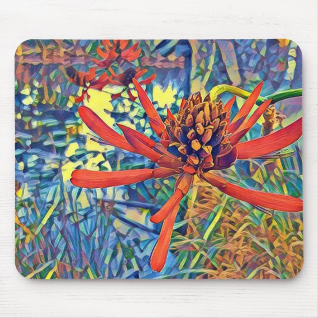 Tapis De Souris Fleur indigène australienne d'arbre de flamme (Devant)