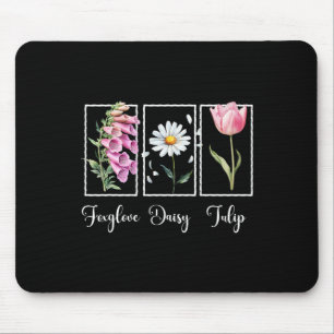 Tapis De Souris Fleur Libérale Subtile Résister Protestation Digit
