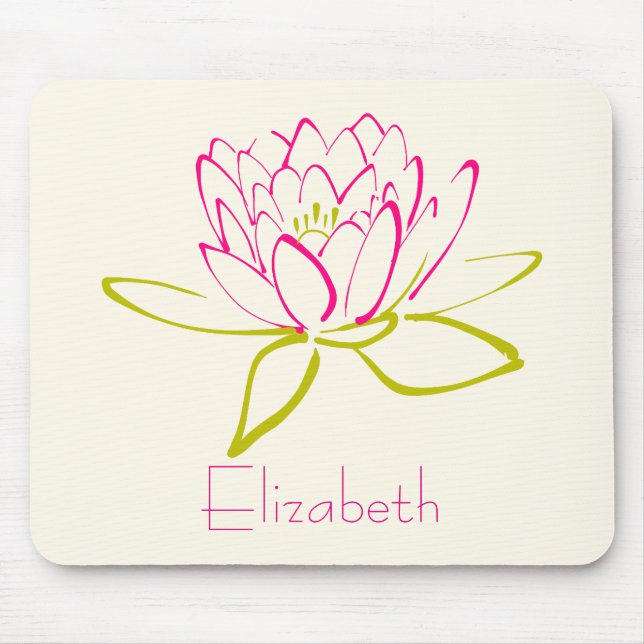 Tapis De Souris Fleur Lotus personnalisée / Lys d'eau (Devant)