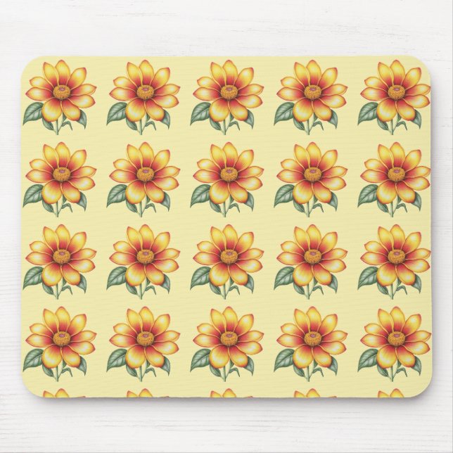Tapis De Souris Fleur orange (Devant)