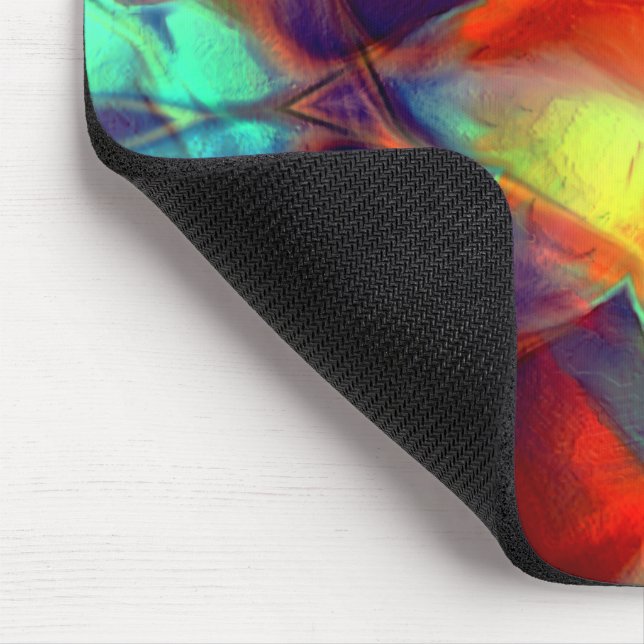 Tapis De Souris Fleur orange intense en texture polie numérique (Coin)
