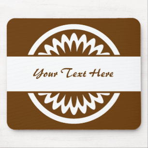 Tapis De Souris Fleur ronde - Brown