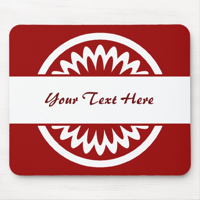 Tapis De Souris Fleur ronde - Rouge rubis (Devant)