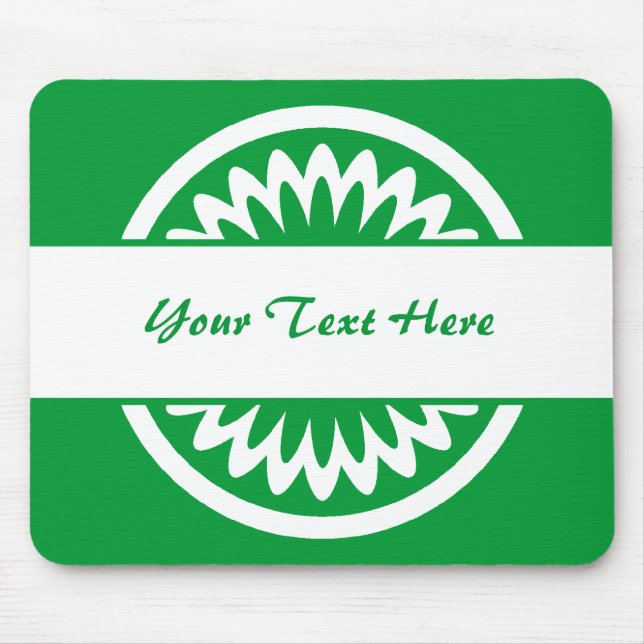 Tapis De Souris Fleur ronde - Vert d'herbe (Devant)