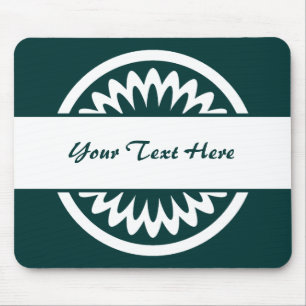 Tapis De Souris Fleur ronde - Vert foncé