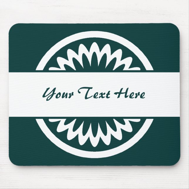 Tapis De Souris Fleur ronde - Vert foncé (Devant)