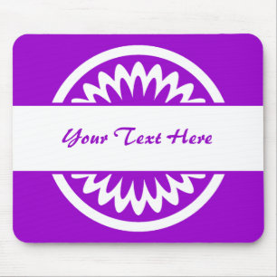 Tapis De Souris Fleur ronde - violet