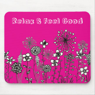 Tapis De Souris : : : Fleur rose de scintillement : : : Mousepad