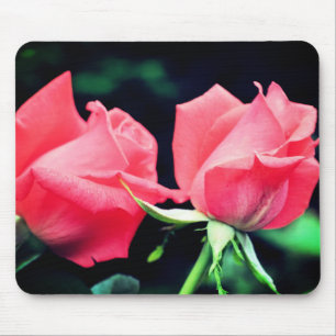 Tapis De Souris Fleur Rose Duo Peach