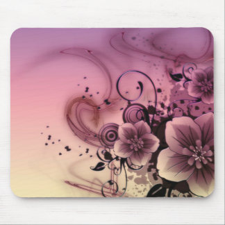 Tapis De Souris Fleur rose Mousepad de Girlie