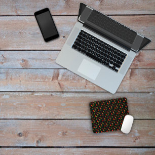 Tapis de souris fleur sauvage à fleurs motifs noir