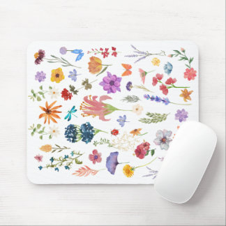 Tapis de souris Fleur sauvage | Accessoire de bure