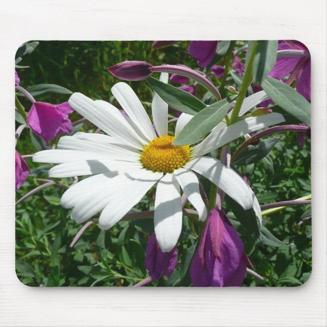 Tapis De Souris Fleur sauvage Daisy et Fireweed (Devant)