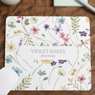 Tapis De Souris Fleur Sauvage Élégante Fleur Florale Personnalisée