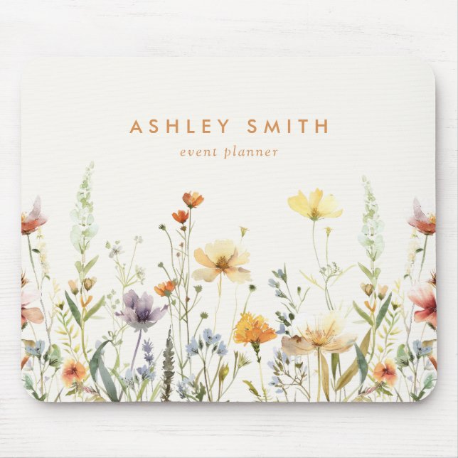 Tapis De Souris Fleur sauvage rustique (Devant)