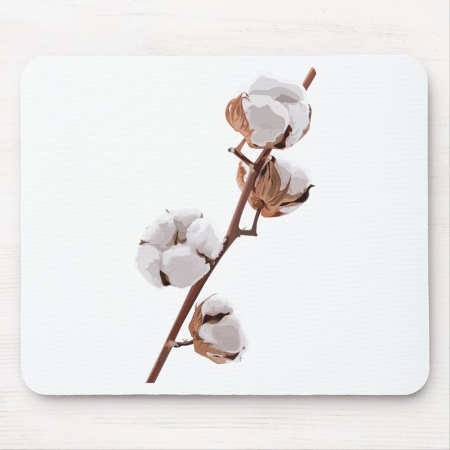 Tapis De Souris Fleur scandinave de coton (Devant)
