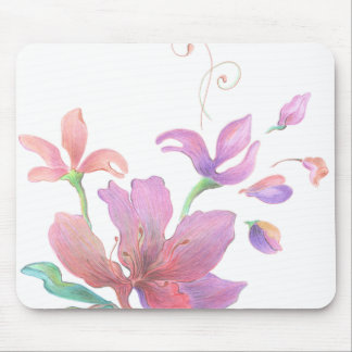 Tapis De Souris Fleur tirée par la main Mousepad
