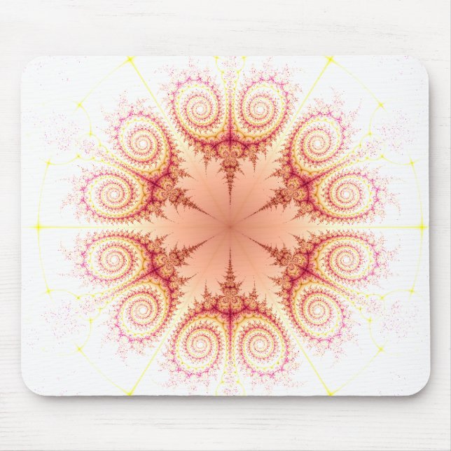 Tapis De Souris Fleur tourbillon Abstrait Design fractal (Devant)