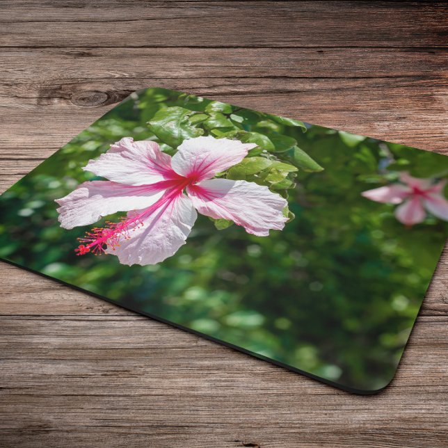 Tapis De Souris Fleur tropicale de Miami Pink Hibiscus (Créateur téléchargé)