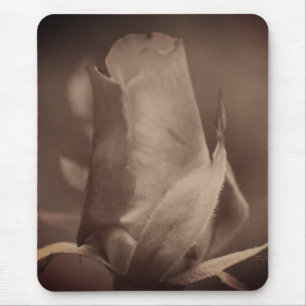 Tapis De Souris Fleur vintage Sepia Rosebud