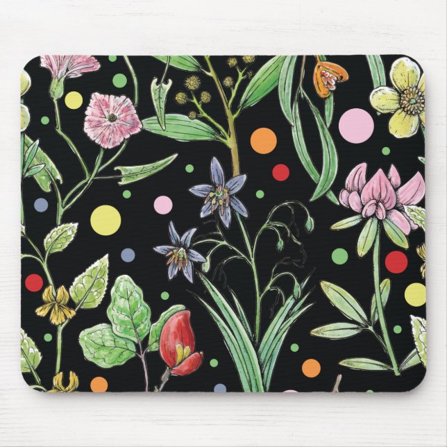 Tapis De Souris Fleurs amérindiennes d'Australie du Sud (Devant)